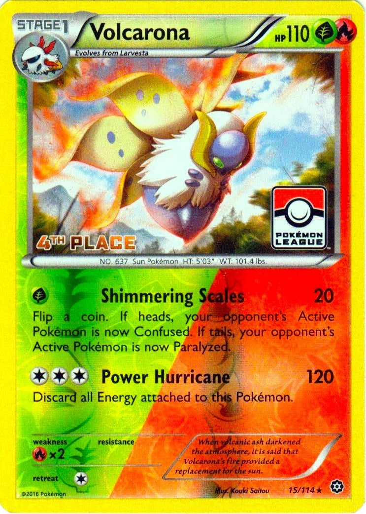 Image for Volcarona - 15/114 (Pokemon League) [4th Place] (015/114) (League & Championship Cards) (PR) - Pokemon