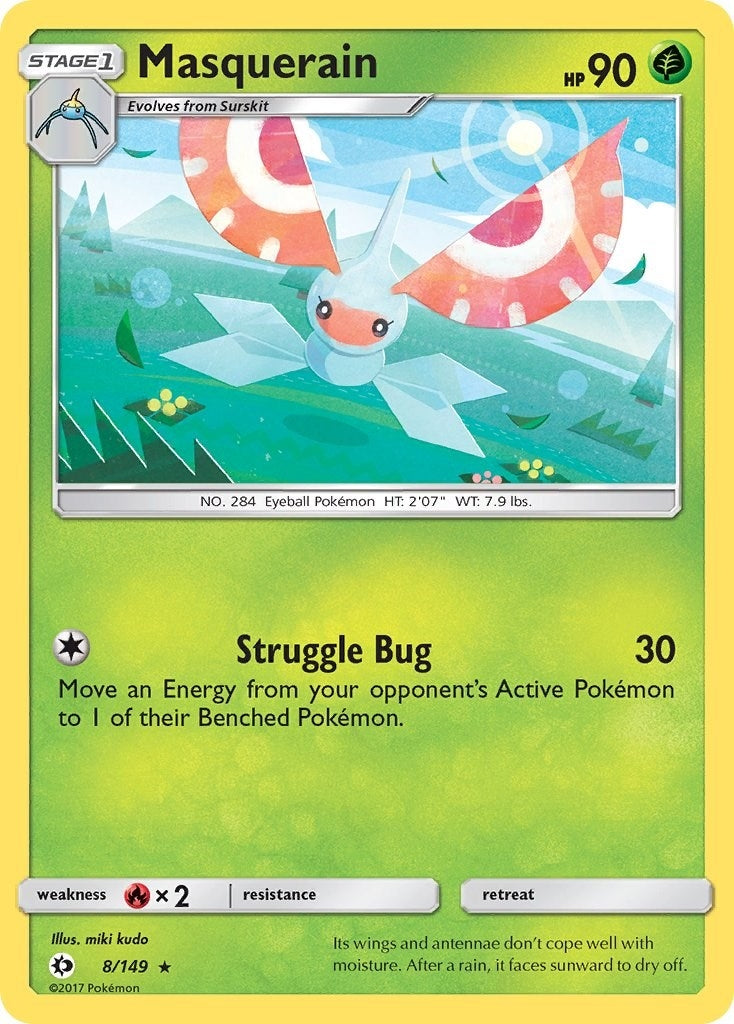 Image for Masquerain (8/149) (SM Base Set) (SM01) - Pokemon