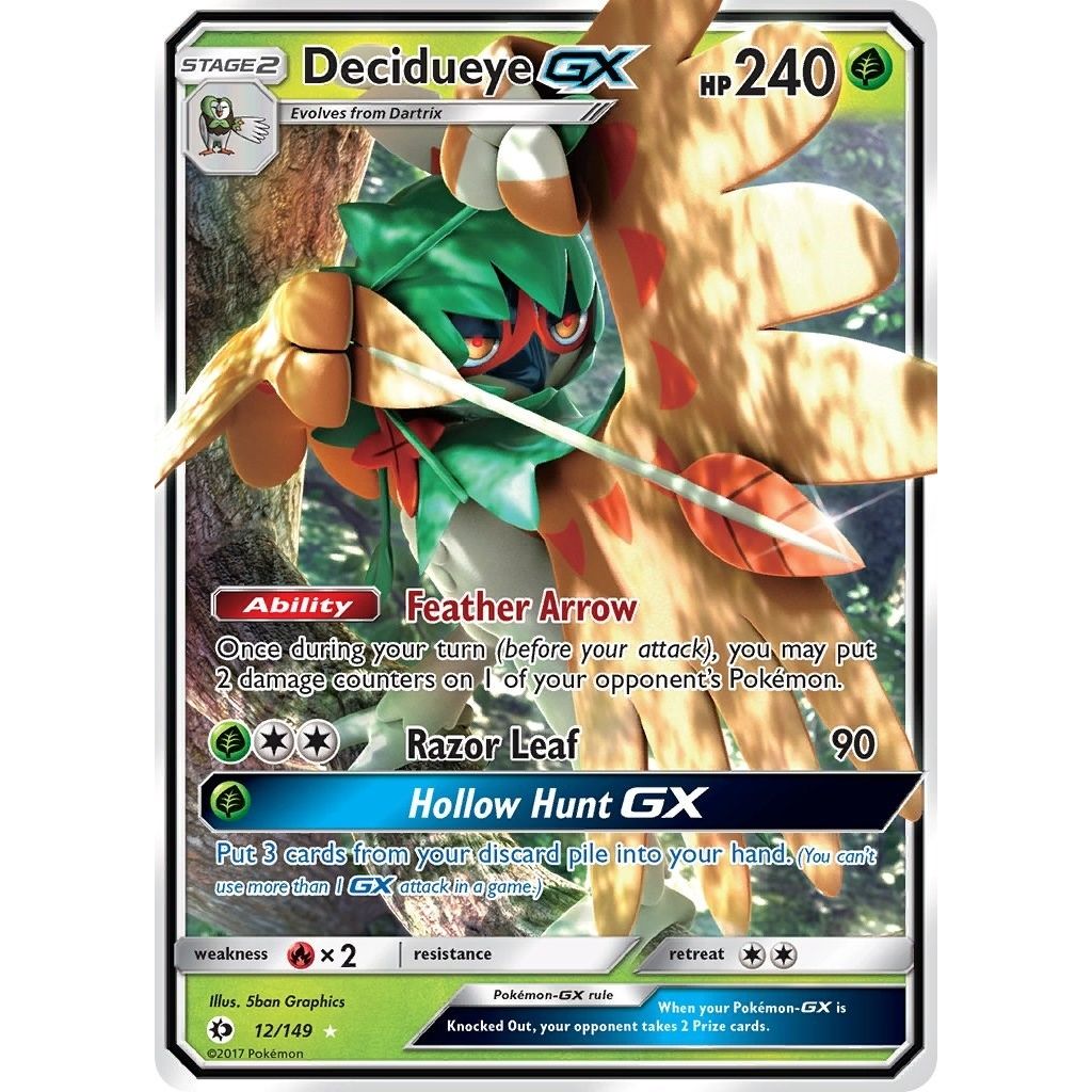 Image for Decidueye GX (12/149) (SM Base Set) - Pokemon