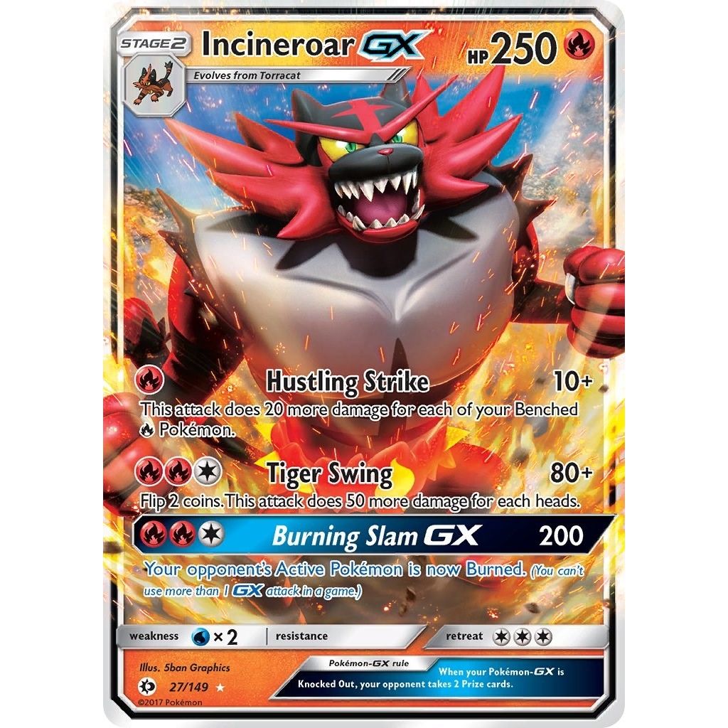 Incineroar GX (27/149) (SM Base Set) - PokeBox USA