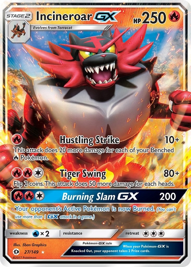 Incineroar GX (27/149) (SM Base Set) - PokeBox USA