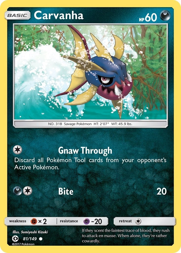 Image for Carvanha (81/149) (SM Base Set) (SM01) - Pokemon