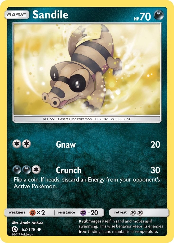 Image for Sandile (83/149) (SM Base Set) (SM01) - Pokemon