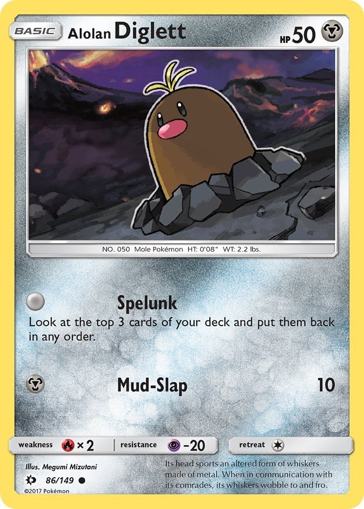 Image for Alolan Diglett (86/149) (SM Base Set) (SM01) - Pokemon