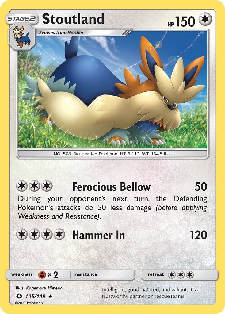 Image for Stoutland (105/149) (SM Base Set) (SM01) - Pokemon