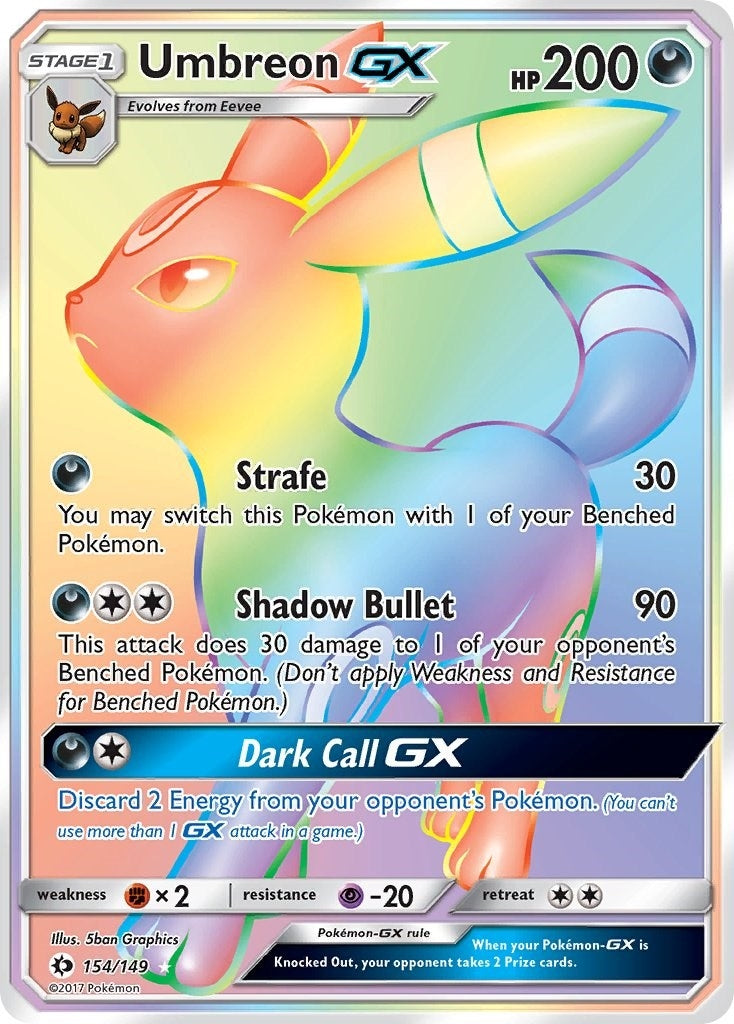 Image for Umbreon GX (Secret) (154/149) (SM Base Set) (SM01) - Pokemon