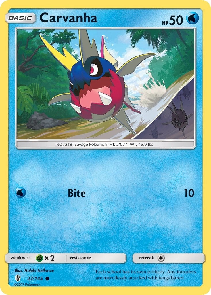 Image for Carvanha (27/145) (SM - Guardians Rising) (SM02) - Pokemon