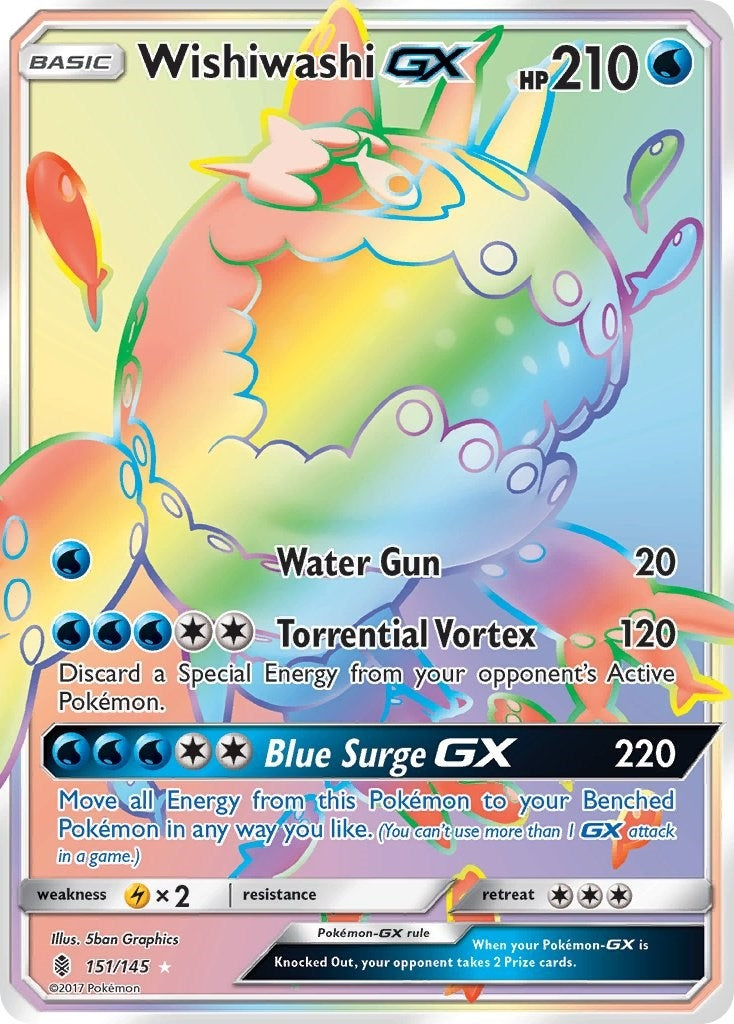 Image for Wishiwashi GX (Secret) (151/145) (SM - Guardians Rising) (SM02) - Pokemon