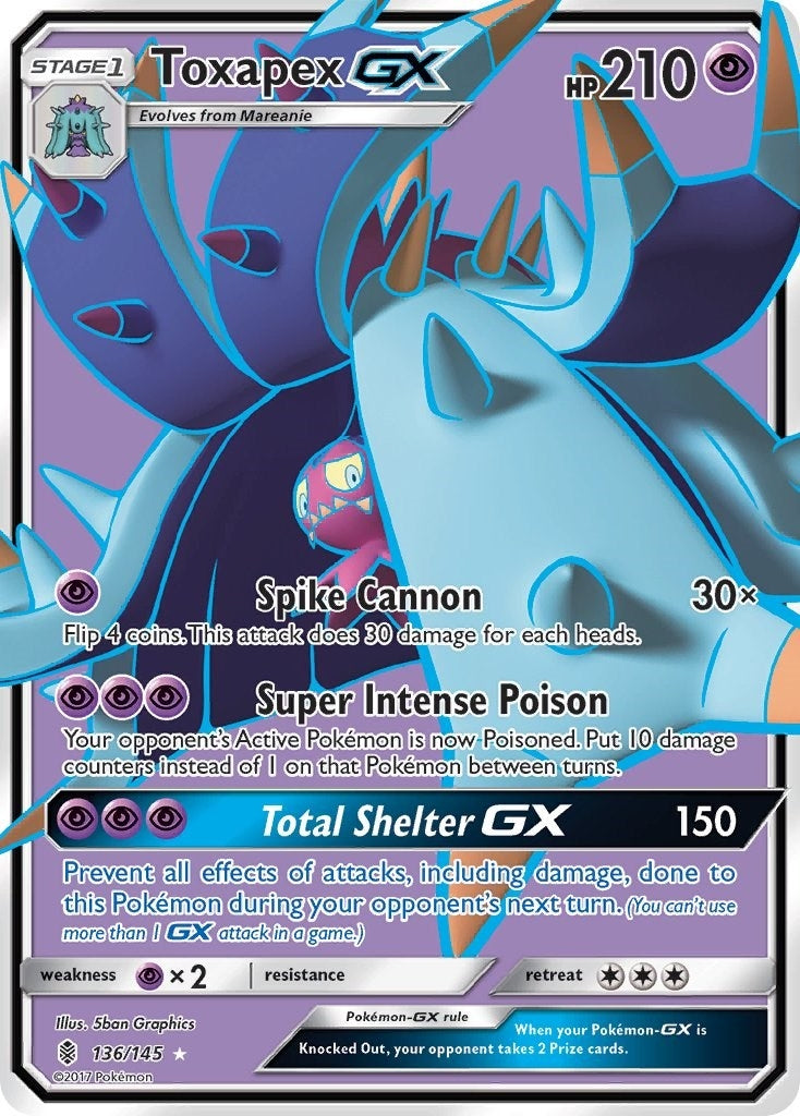 Image for Toxapex GX (Full Art) (136/145) (SM - Guardians Rising) (SM02) - Pokemon