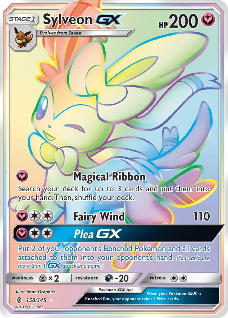 Image for Sylveon GX (Secret) (158/145) (SM - Guardians Rising) (SM02) - Pokemon