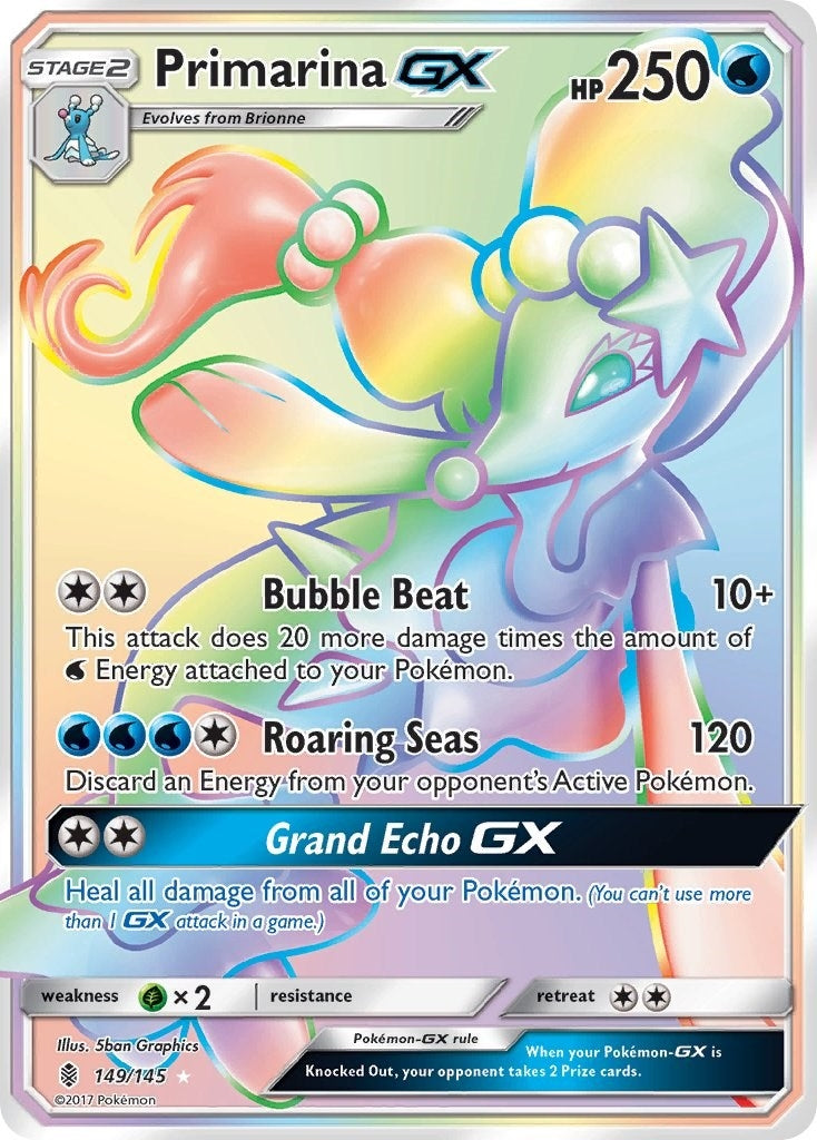 Image for Primarina GX (Secret) (149/145) (SM - Guardians Rising) (SM02) - Pokemon