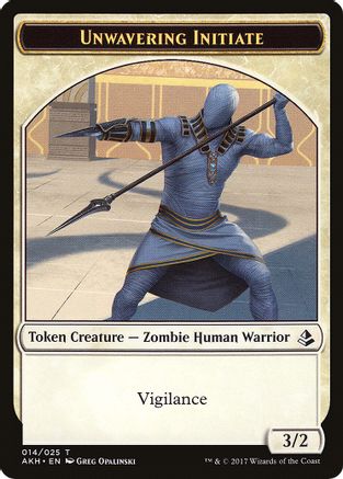 Unwavering Initiate // Wurm Double-Sided Token (AKH-14 // 24) [Amonkhet] - PokeBox USA