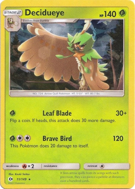 Image for Decidueye - 011/149 (Cracked Ice Holo) (011/149) (Deck Exclusives) (PR) - Pokemon