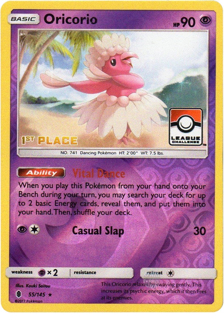 Image for Oricorio - 55/145 (League Challenge) [1st Place] (055/145) (League & Championship Cards) (PR) - Pokemon