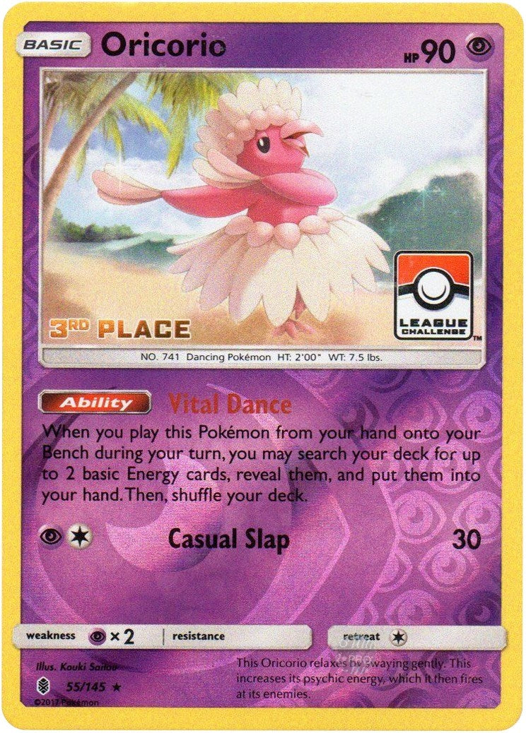 Image for Oricorio - 55/145 (League Challenge) [3rd Place] (055/145) (League & Championship Cards) (PR) - Pokemon