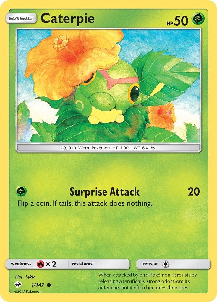 Image for Caterpie (1/147) (SM - Burning Shadows) (SM03) - Pokemon
