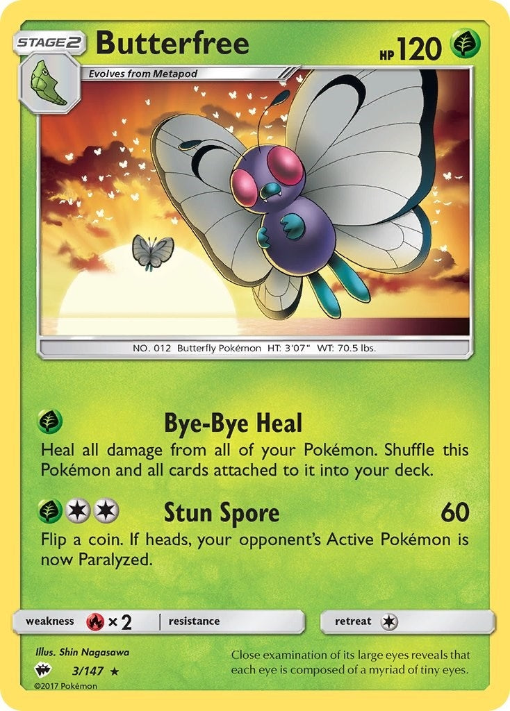 Image for Butterfree (3/147) (SM - Burning Shadows) (SM03) - Pokemon
