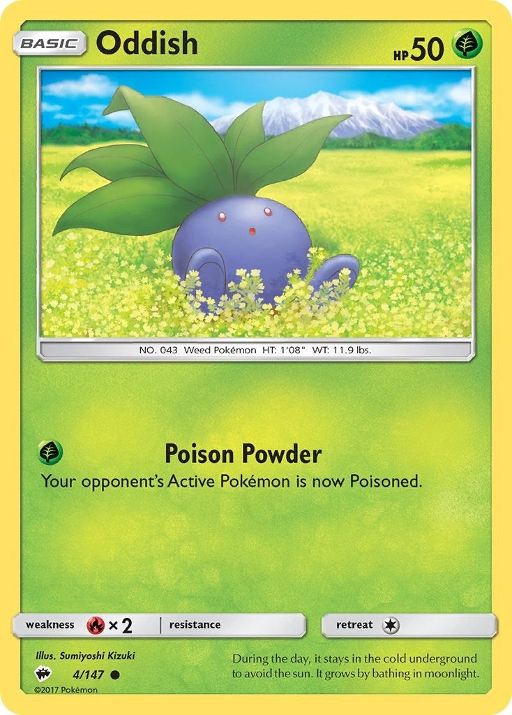 Image for Oddish (4/147) (SM - Burning Shadows) (SM03) - Pokemon