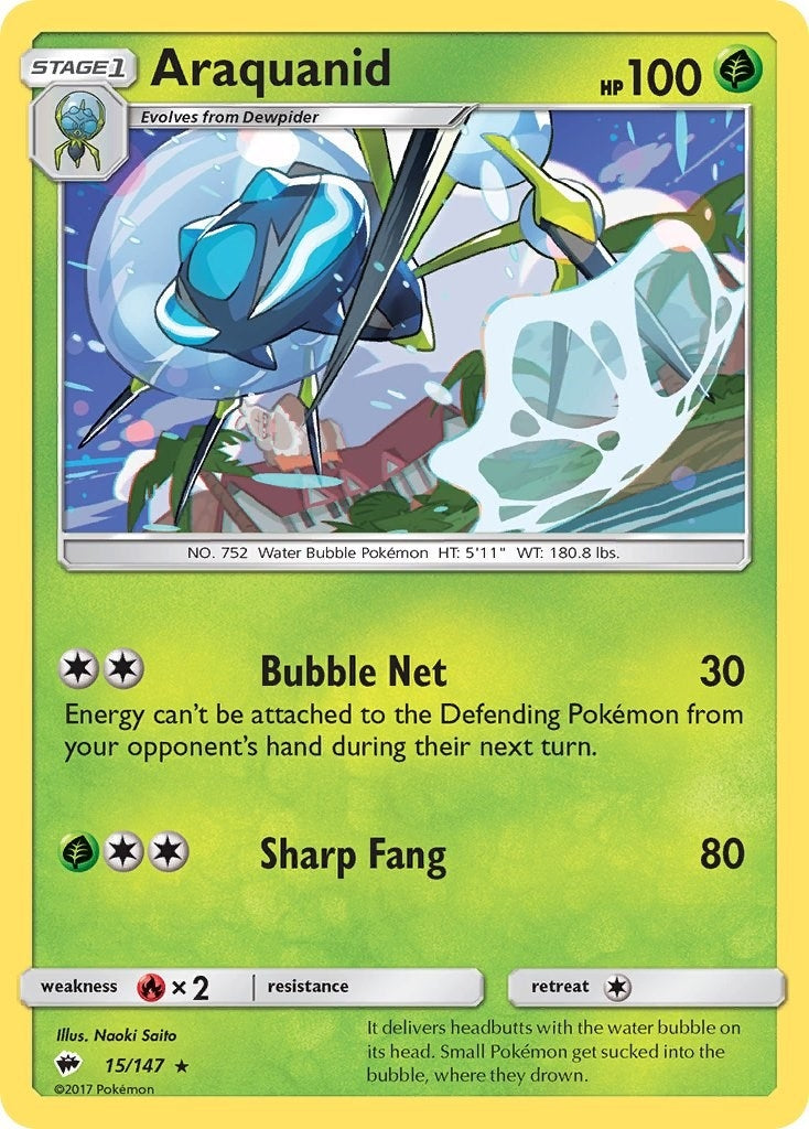 Image for Araquanid (15/147) (SM - Burning Shadows) (SM03) - Pokemon