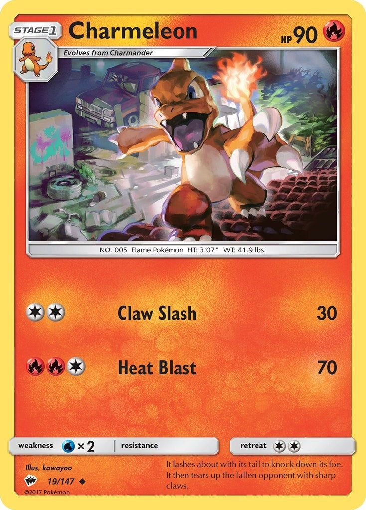 Image for Charmeleon (19/147) (SM - Burning Shadows) (SM03) - Pokemon