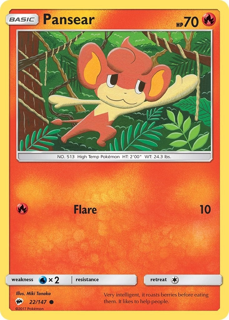 Image for Pansear (22/147) (SM - Burning Shadows) (SM03) - Pokemon