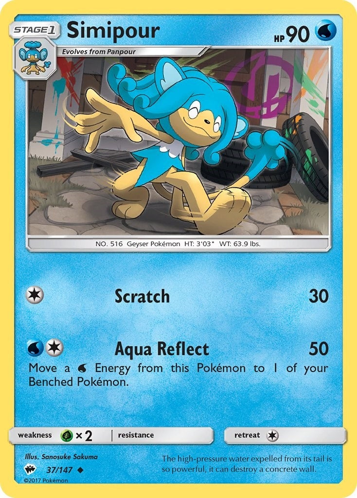 Image for Simipour (37/147) (SM - Burning Shadows) (SM03) - Pokemon