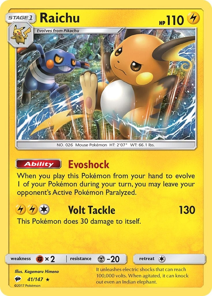Image for Raichu (41/147) (SM - Burning Shadows) (SM03) - Pokemon