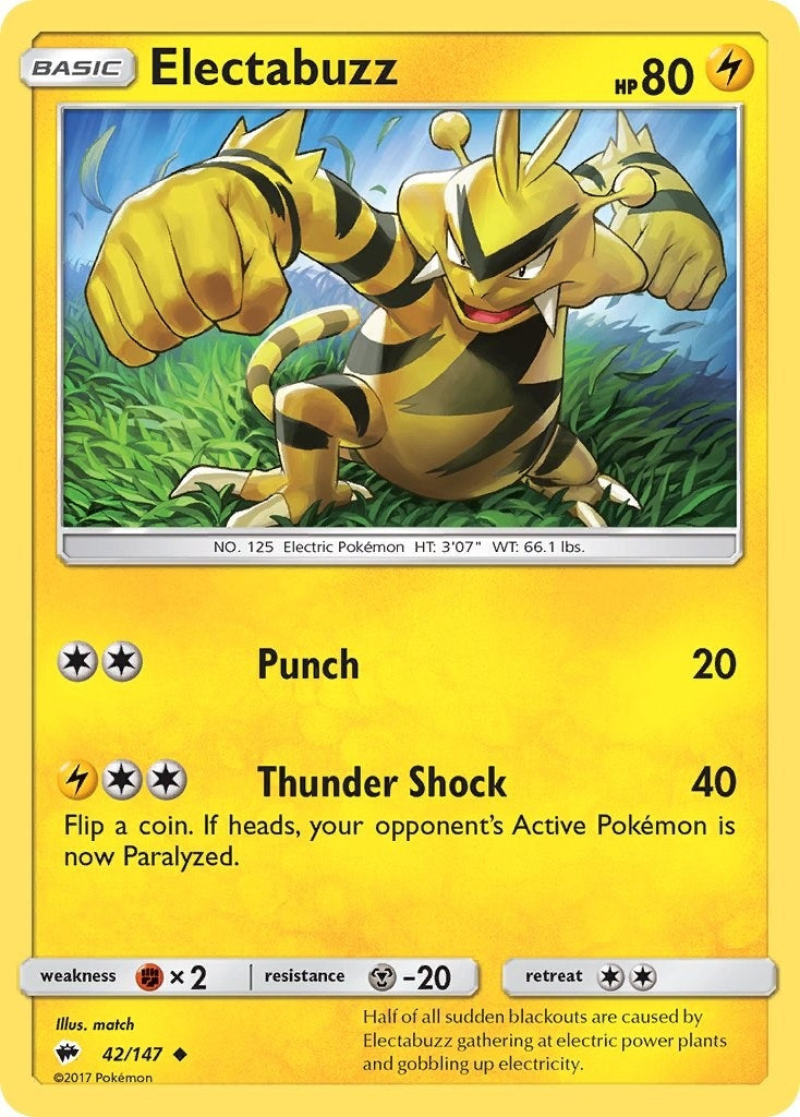 Image for Electabuzz (42/147) (SM - Burning Shadows) (SM03) - Pokemon