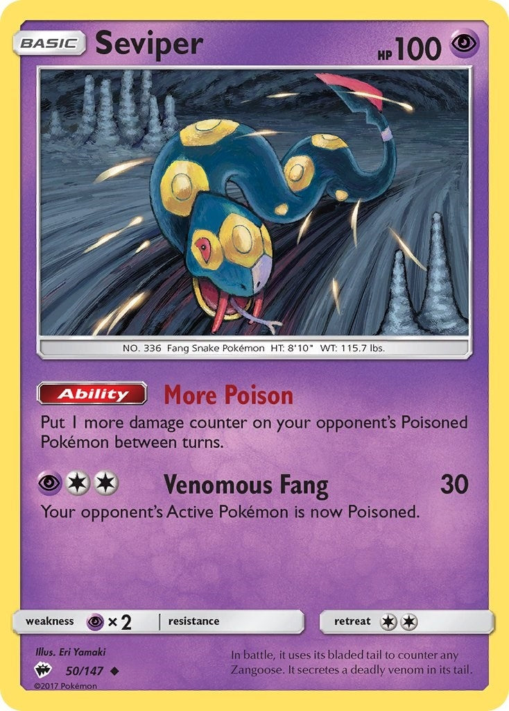 Image for Seviper (50/147) (SM - Burning Shadows) (SM03) - Pokemon