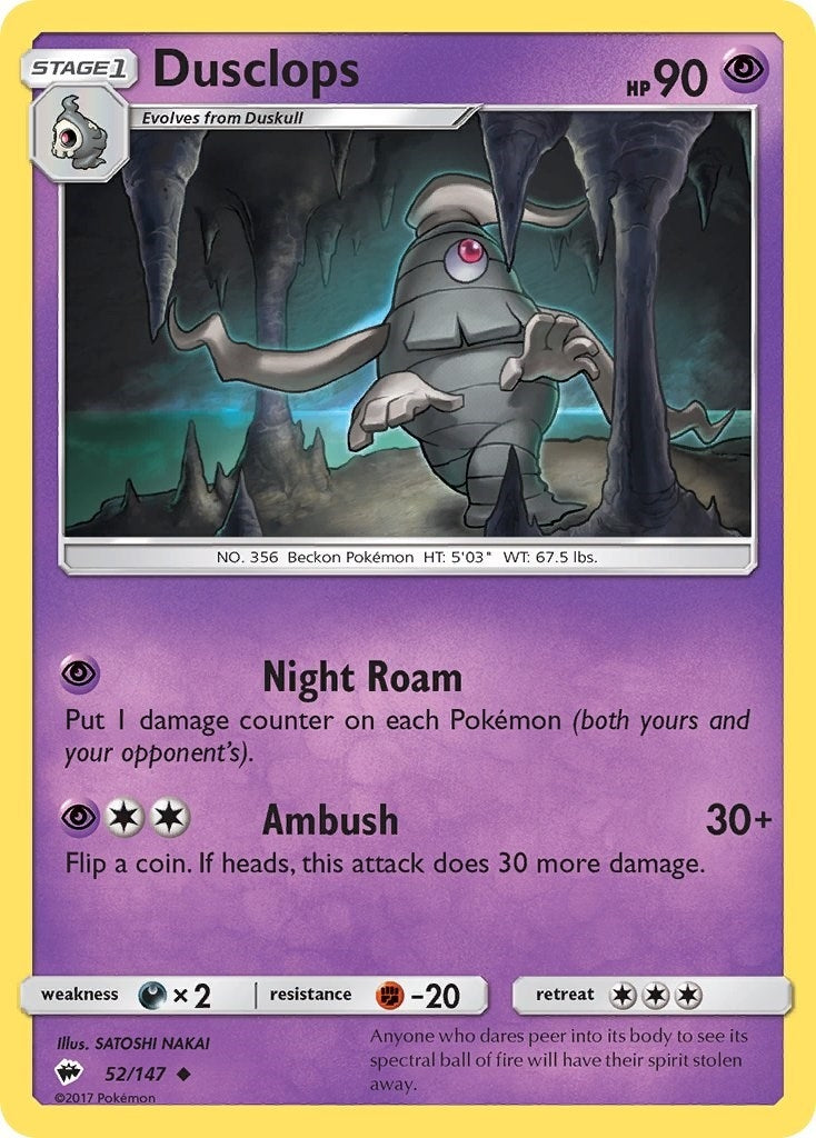Image for Dusclops (52/147) (SM - Burning Shadows) (SM03) - Pokemon