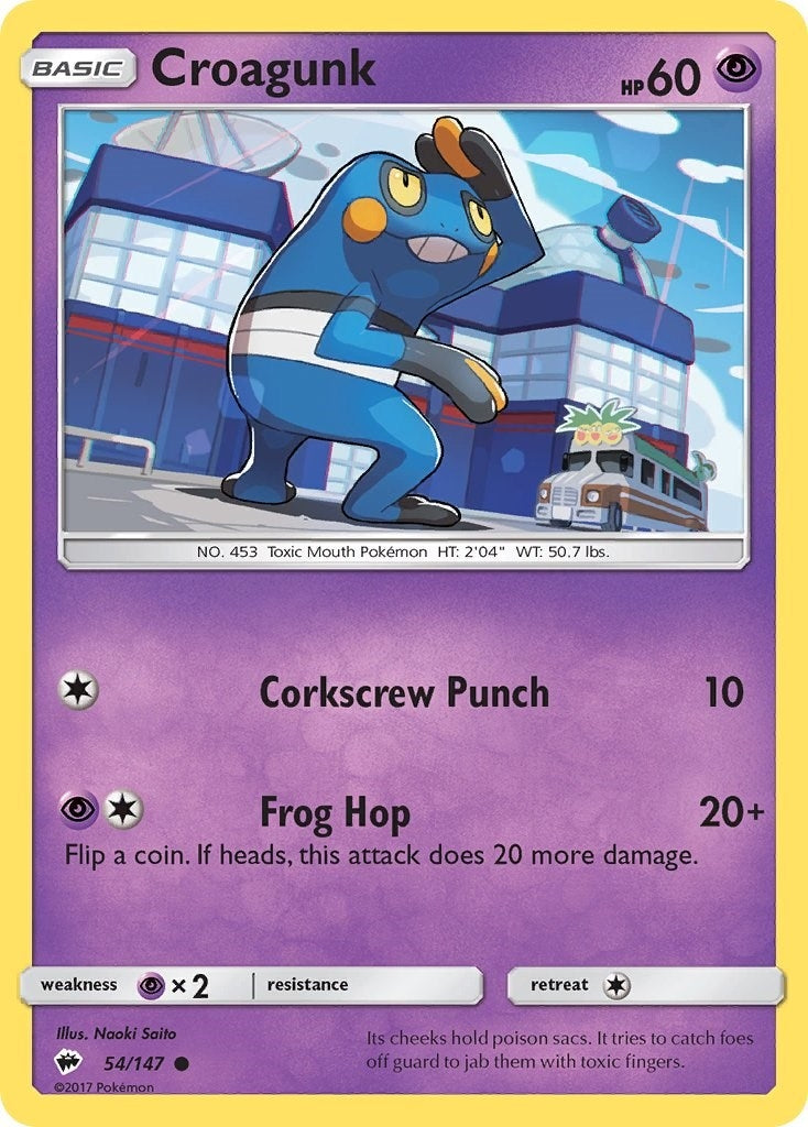 Image for Croagunk (54/147) (SM - Burning Shadows) (SM03) - Pokemon