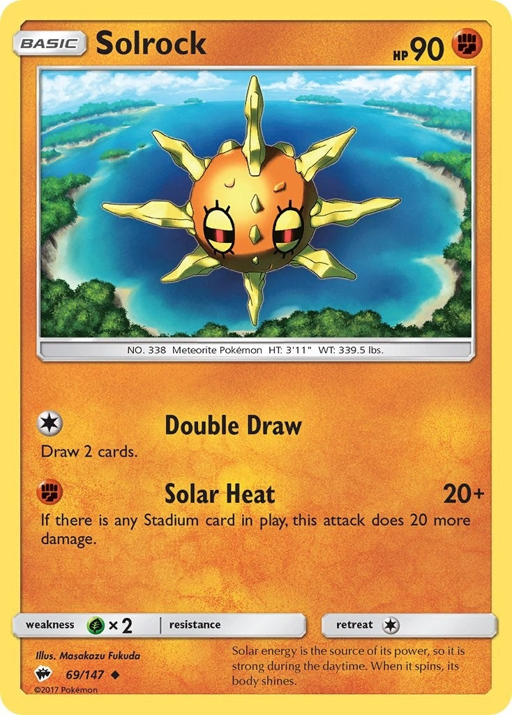 Image for Solrock (69/147) (SM - Burning Shadows) (SM03) - Pokemon