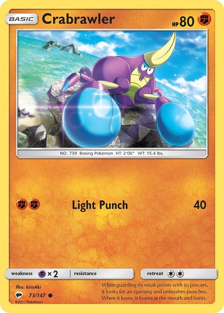 Image for Crabrawler (73/147) (SM - Burning Shadows) (SM03) - Pokemon