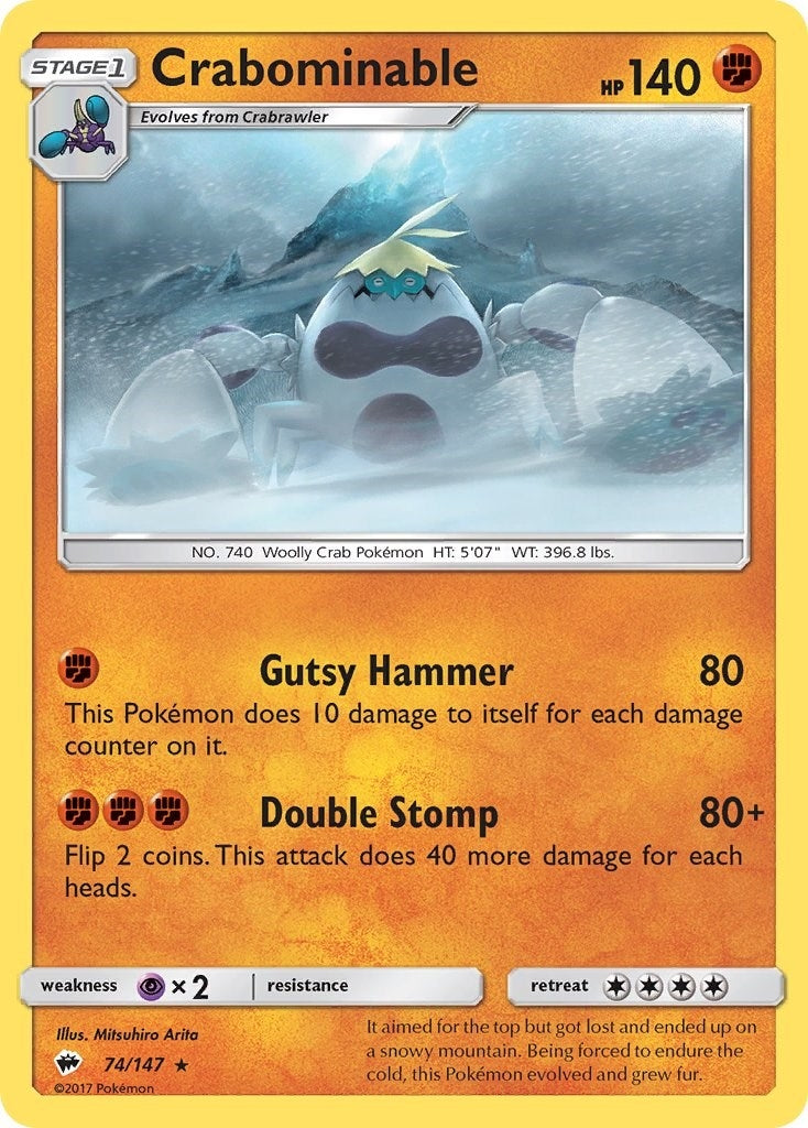 Image for Crabominable (74/147) (SM - Burning Shadows) (SM03) - Pokemon