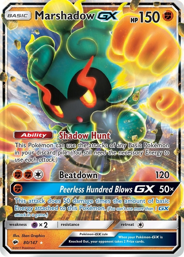 Image for Marshadow GX (80/147) (SM - Burning Shadows) (SM03) - Pokemon