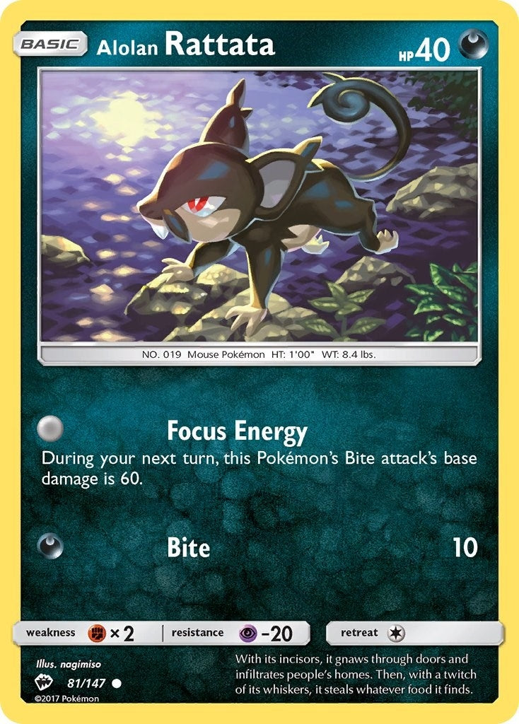 Image for Alolan Rattata (81/147) (SM - Burning Shadows) (SM03) - Pokemon