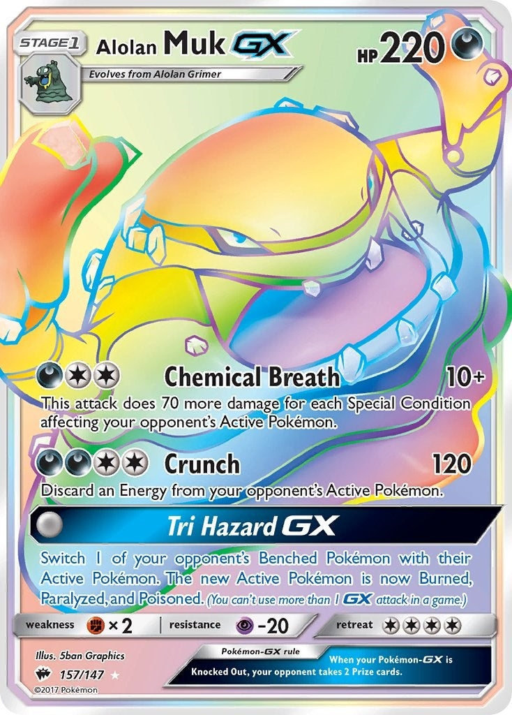 Image for Alolan Muk GX (Secret) (157/147) (SM - Burning Shadows) (SM03) - Pokemon