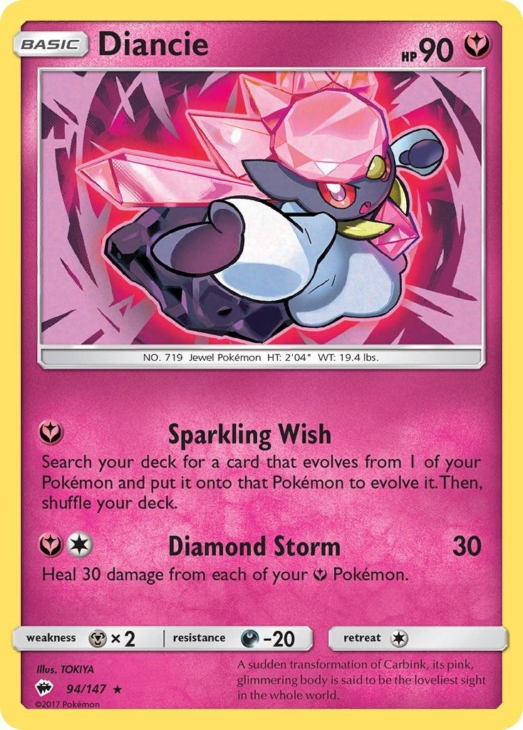 Image for Diancie (94/147) (SM - Burning Shadows) (SM03) - Pokemon