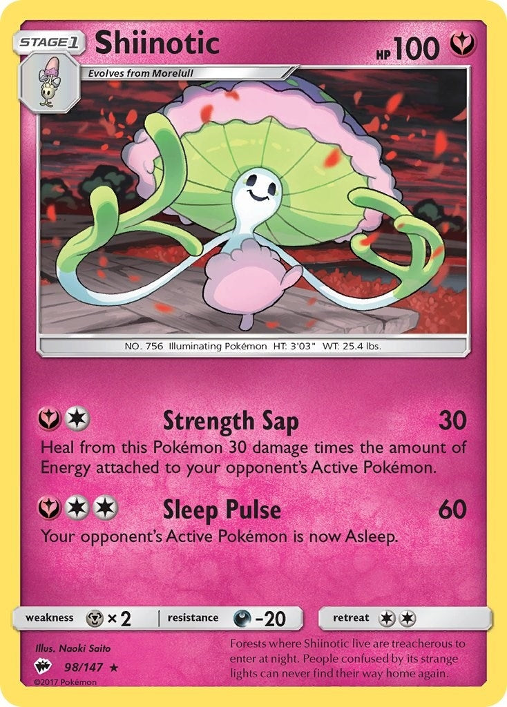 Image for Shiinotic (98/147) (SM - Burning Shadows) (SM03) - Pokemon