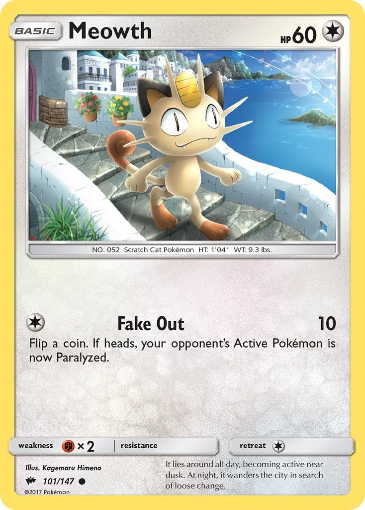 Image for Meowth (101/147) (SM - Burning Shadows) (SM03) - Pokemon