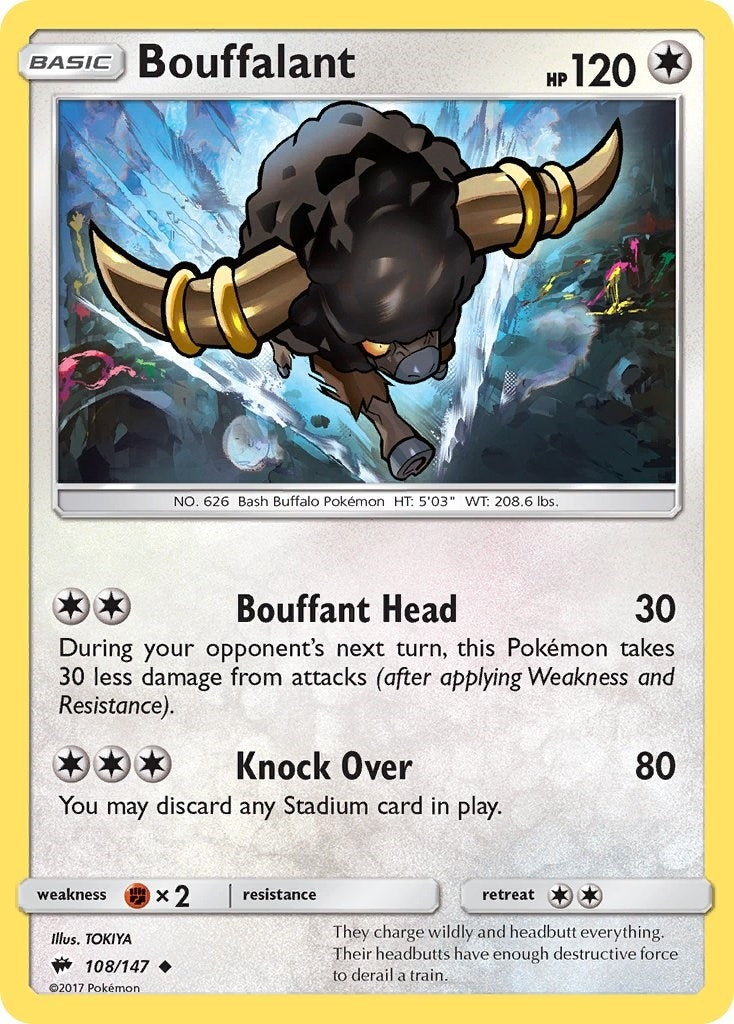 Image for Bouffalant (108/147) (SM - Burning Shadows) (SM03) - Pokemon
