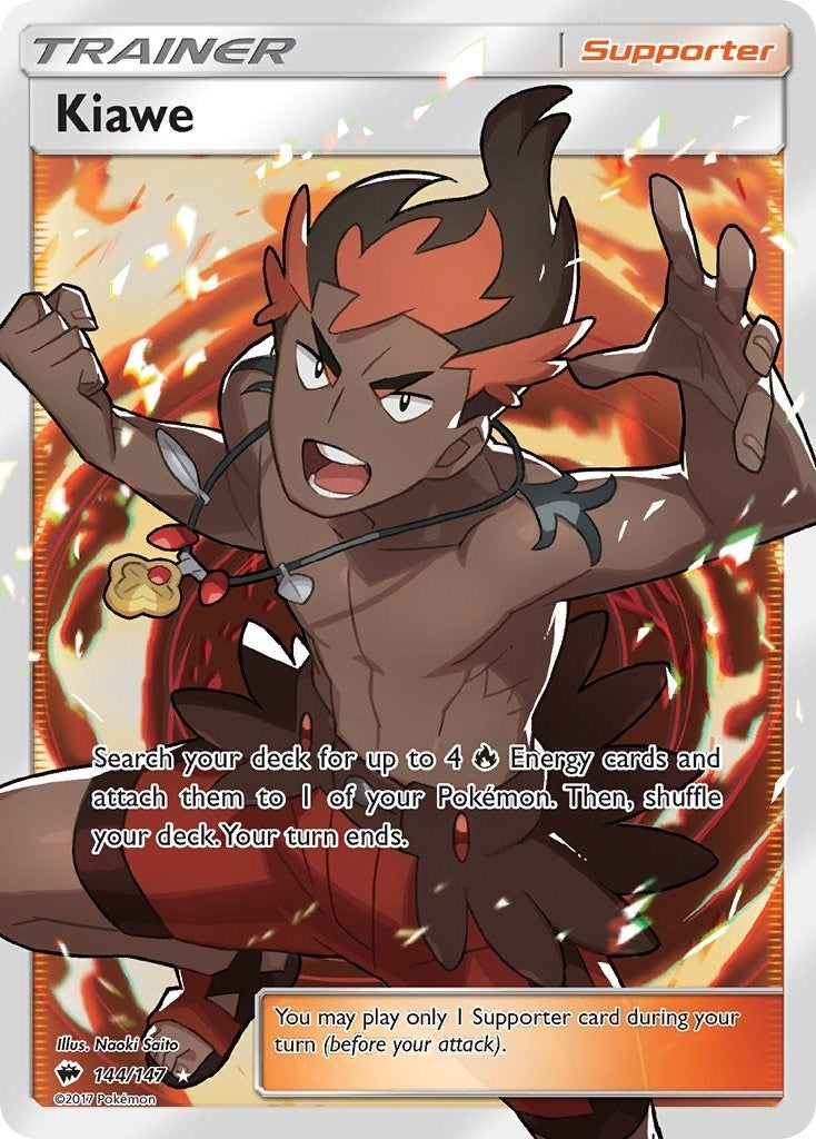 Image for Kiawe (Full Art) (144/147) (SM - Burning Shadows) (SM03) - Pokemon