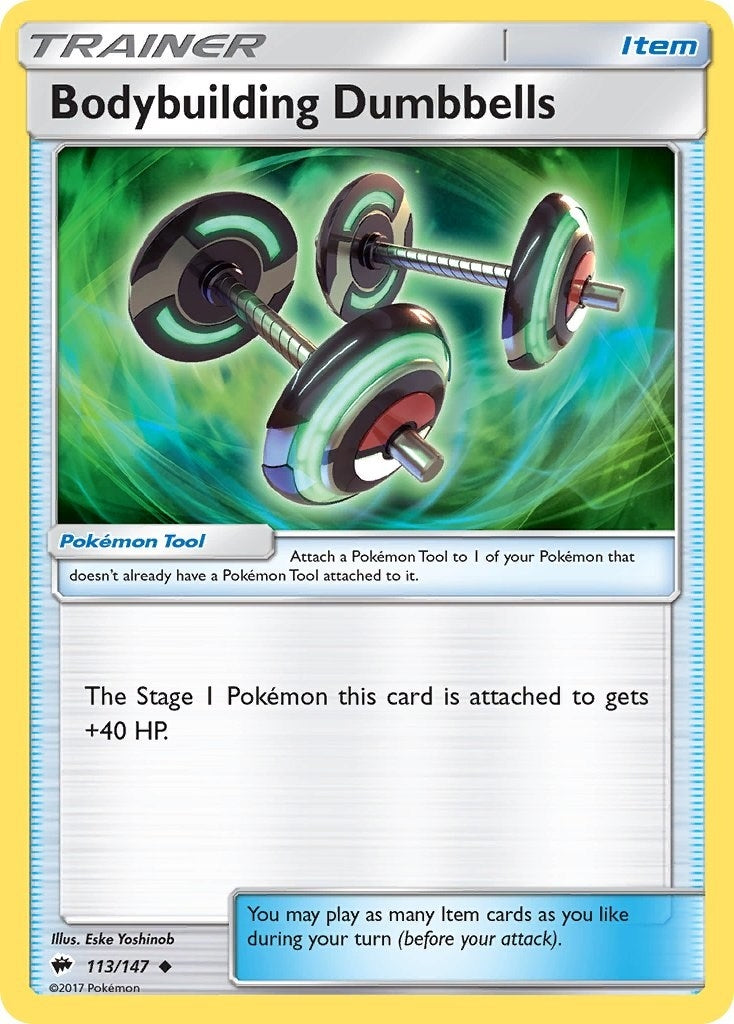 Image for Bodybuilding Dumbbells (113/147) (SM - Burning Shadows) (SM03) - Pokemon