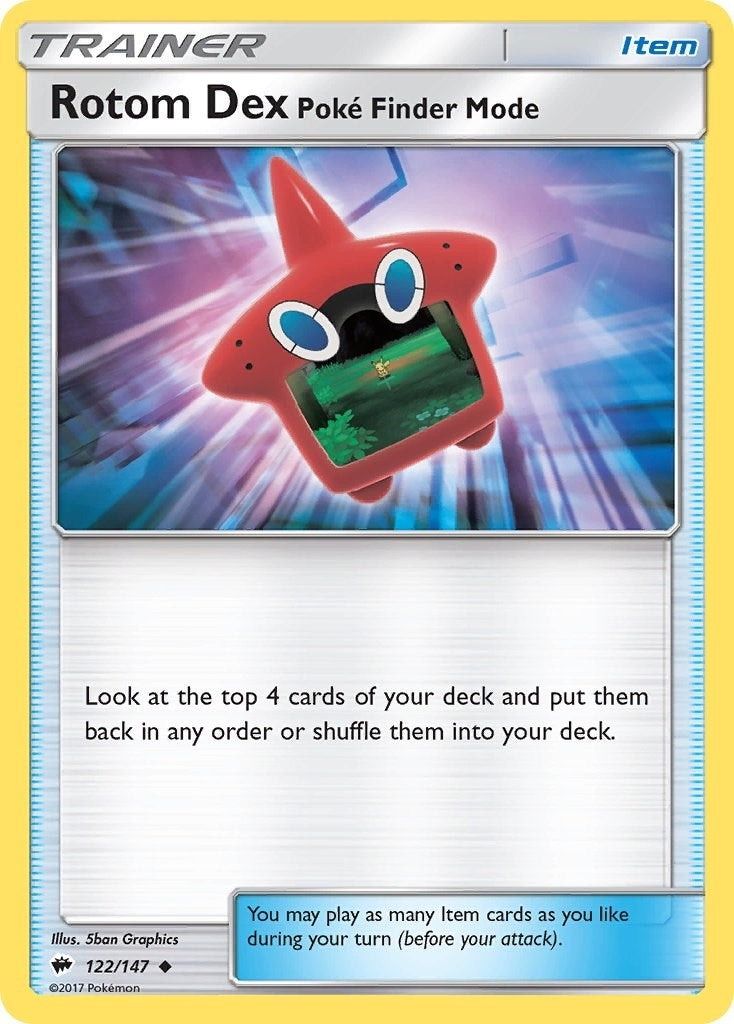Image for Rotom Dex Poke Finder Mode (122/147) (SM - Burning Shadows) (SM03) - Pokemon