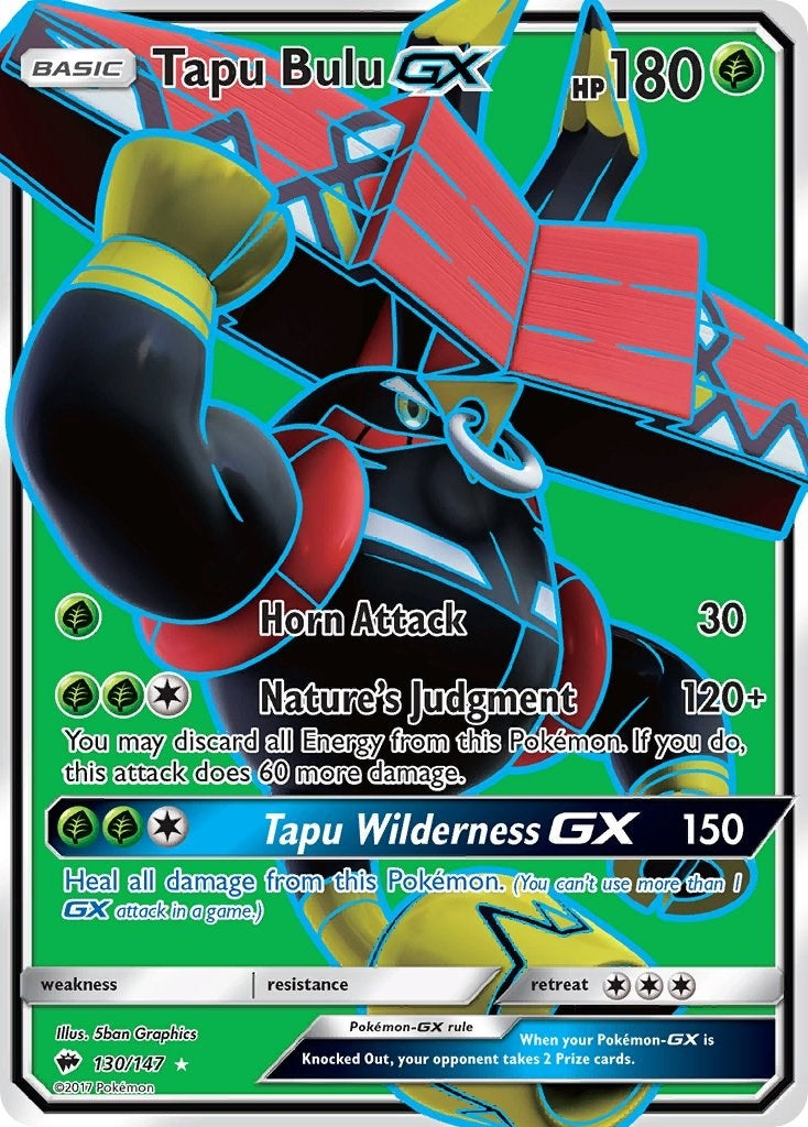 Image for Tapu Bulu GX (Full Art) (130/147) (SM - Burning Shadows) (SM03) - Pokemon
