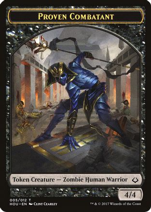 Proven Combatant // Cat Double-Sided Token (HOU-5 // 16) [Hour of Devastation] - PokeBox USA