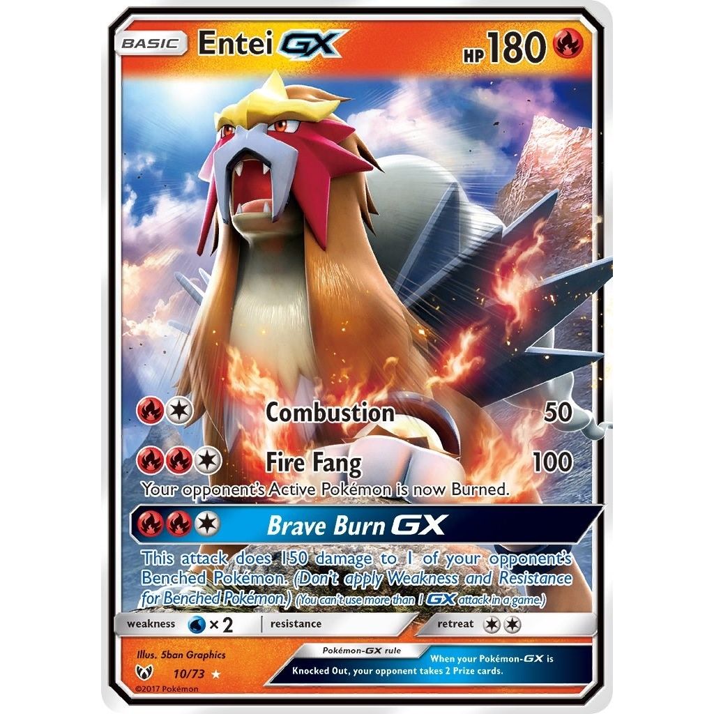 Image for Entei GX (10/73) (Shining Legends) - Pokemon