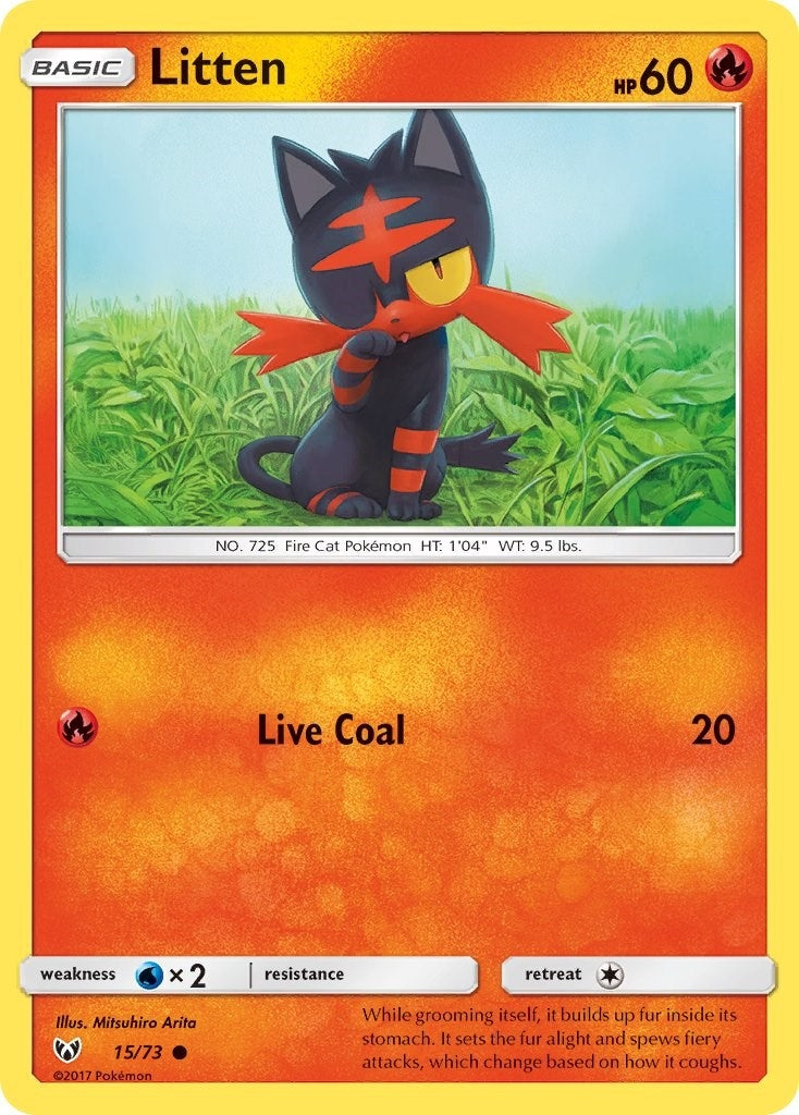 Image for Litten (15/73) (Shining Legends) (SHL) - Pokemon