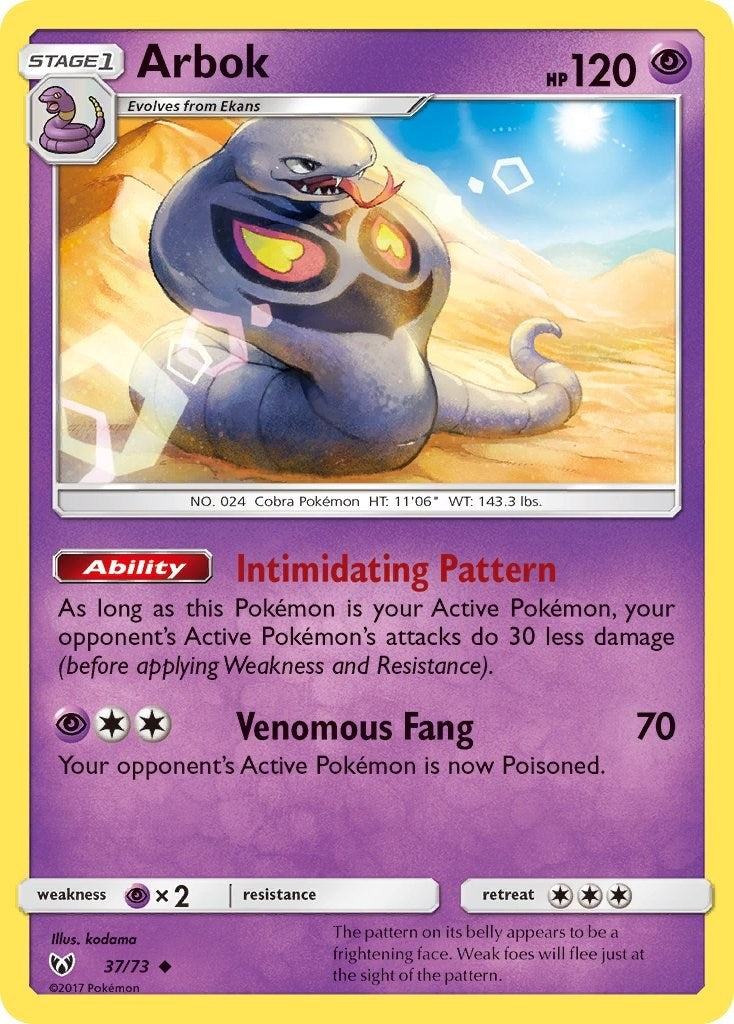 Image for Arbok (37/73) (Shining Legends) (SHL) - Pokemon