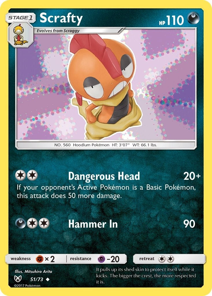 Image for Scrafty (51/73) (Shining Legends) (SHL) - Pokemon
